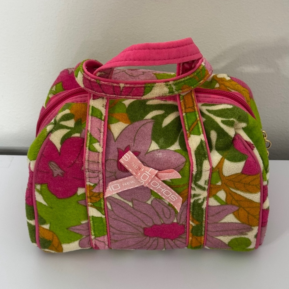 Soho London New York Pink Floral Makeup Bag